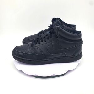 Nike Shoe Men's 8 Court Vision CD5466-002 Triple Black Mid Training Sneakers